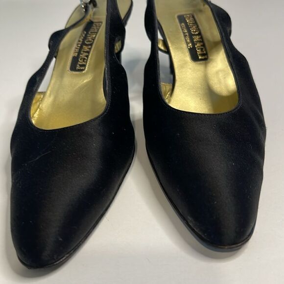 Bruno Magli Couture Satin Slingbacks AAAA - Picture 5 of 10
